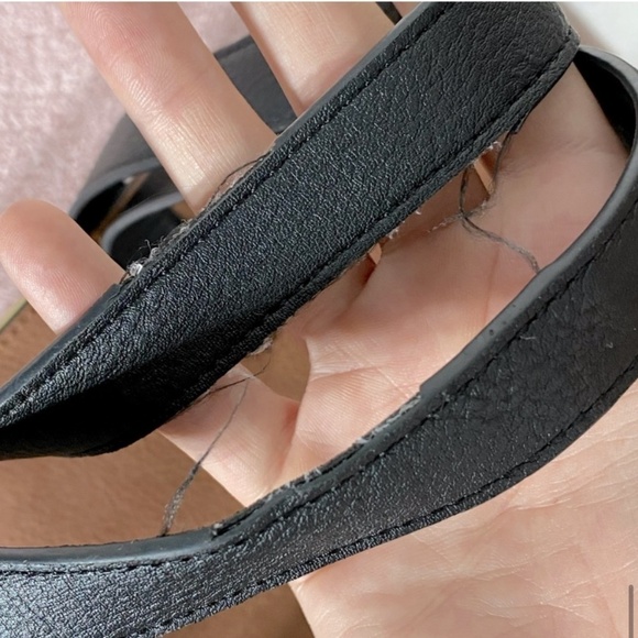 SOLD-Steve Madden Two Tone Brown Tan Leather Tote Bag Shoulder Bag - Picture 12 of 16